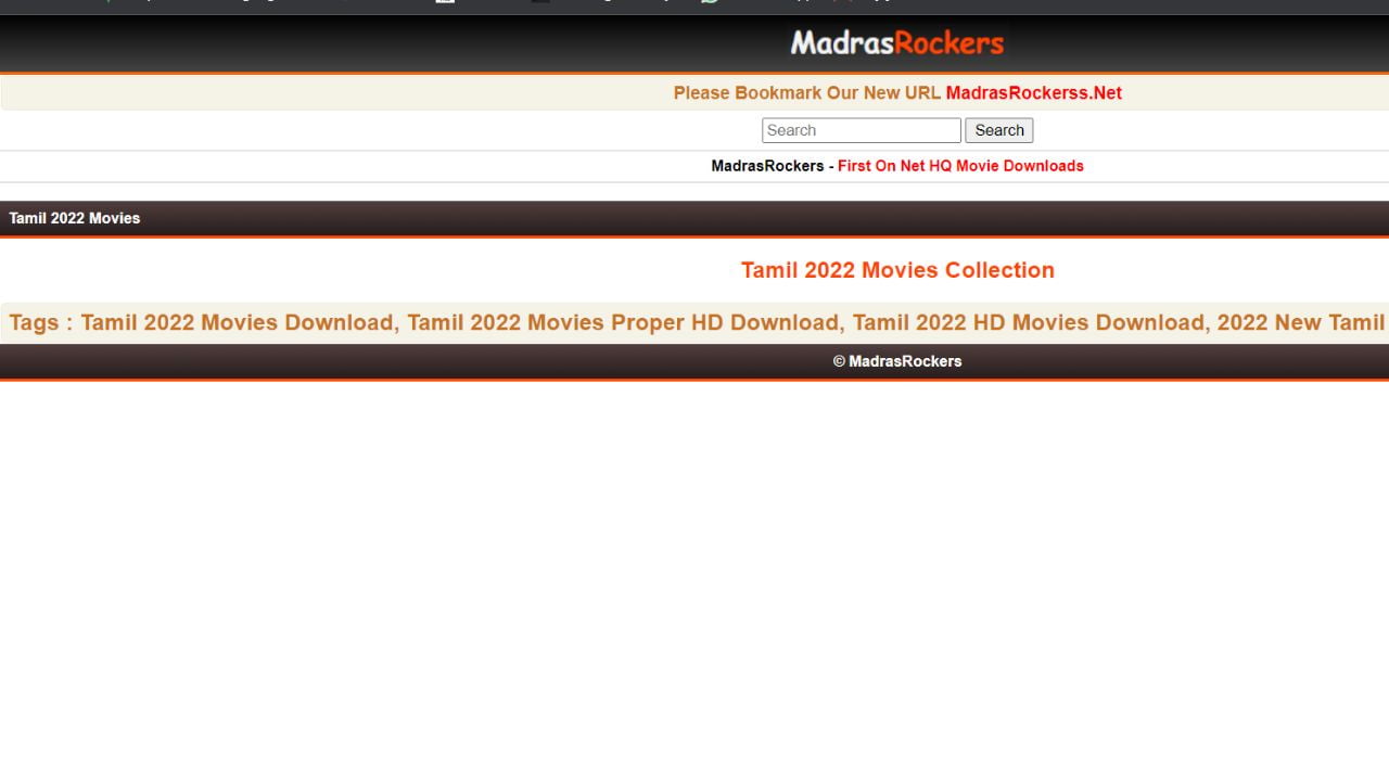 Madrasrockers Latest Tamil Movies Download