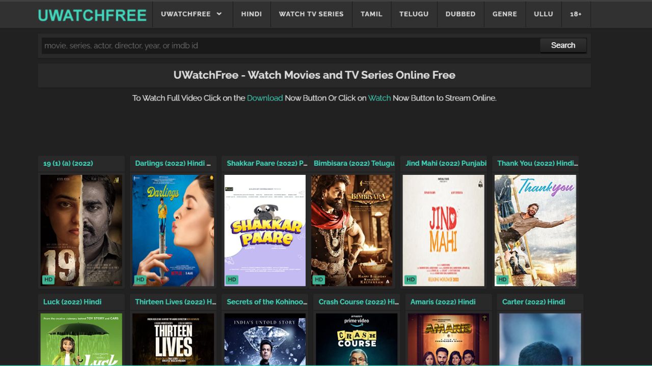 UWatchFree 2023 | Watch Movies and TV-Series Online Free