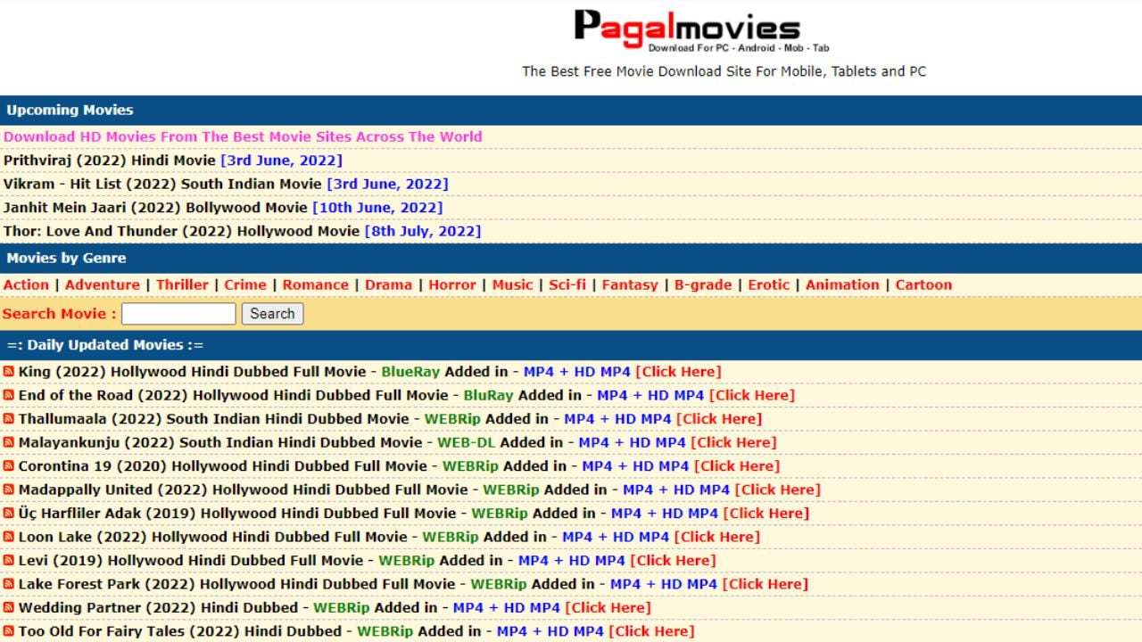 PagalMovies 2022 - Download Bollywood, Hollywood Full Movies Free Download