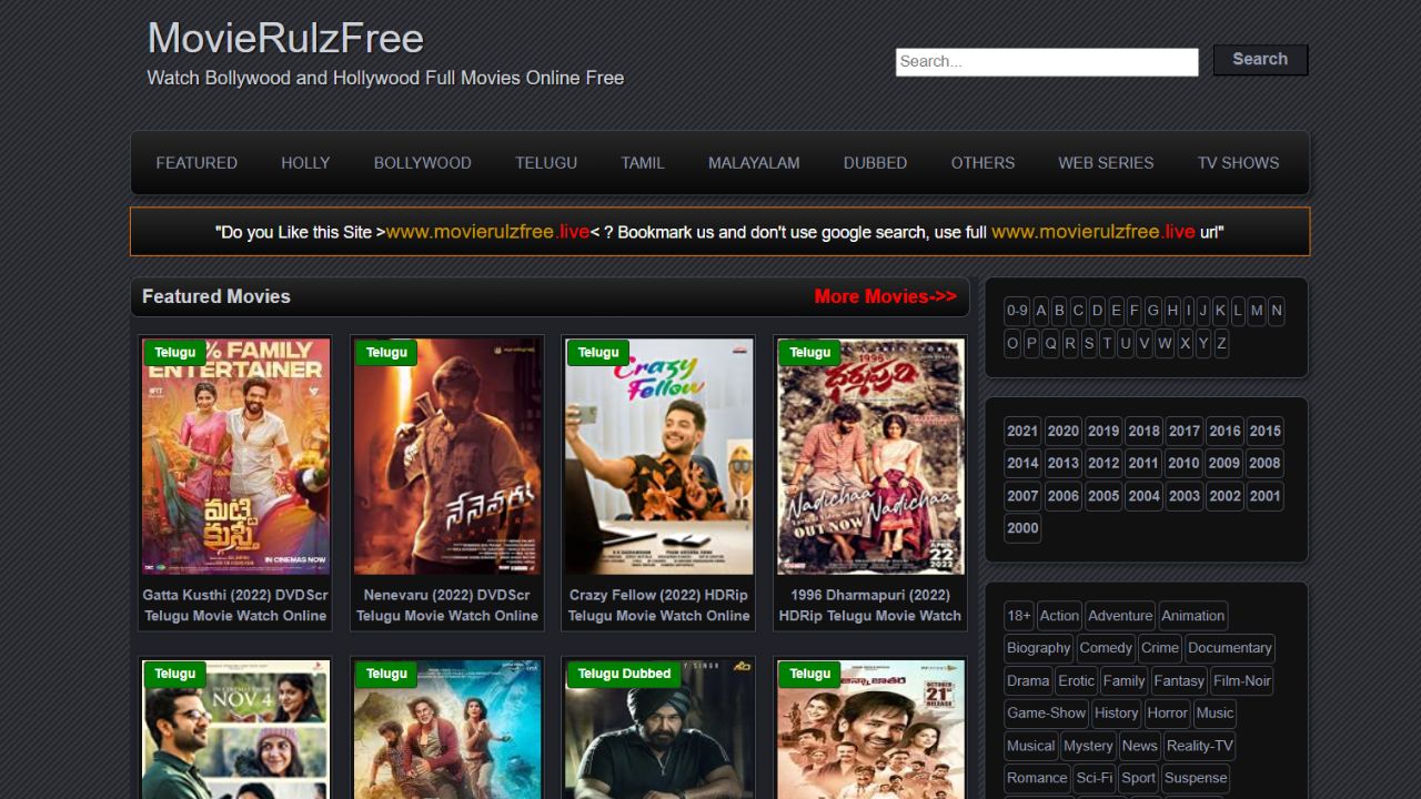 Movierulzfree | Watch Bollywood and Hollywood Full Movies on   Tamil Telugu Download 300mb 480p 720p 1080p Free